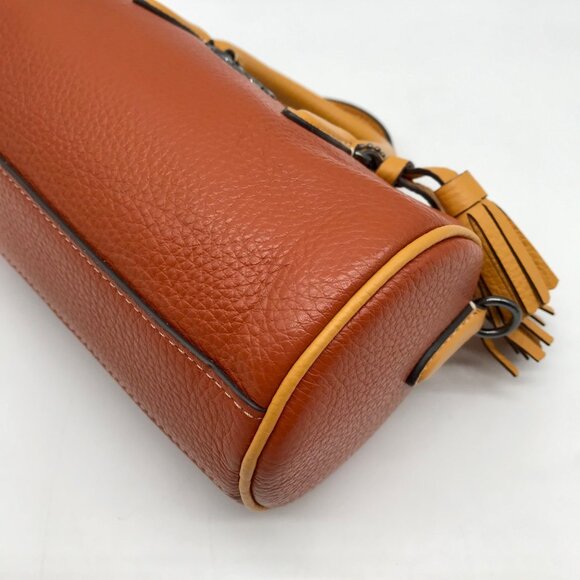 Coach Orange Pebbled Leather Lacey Crossbody Bag CB876 - Picture 6 of 11